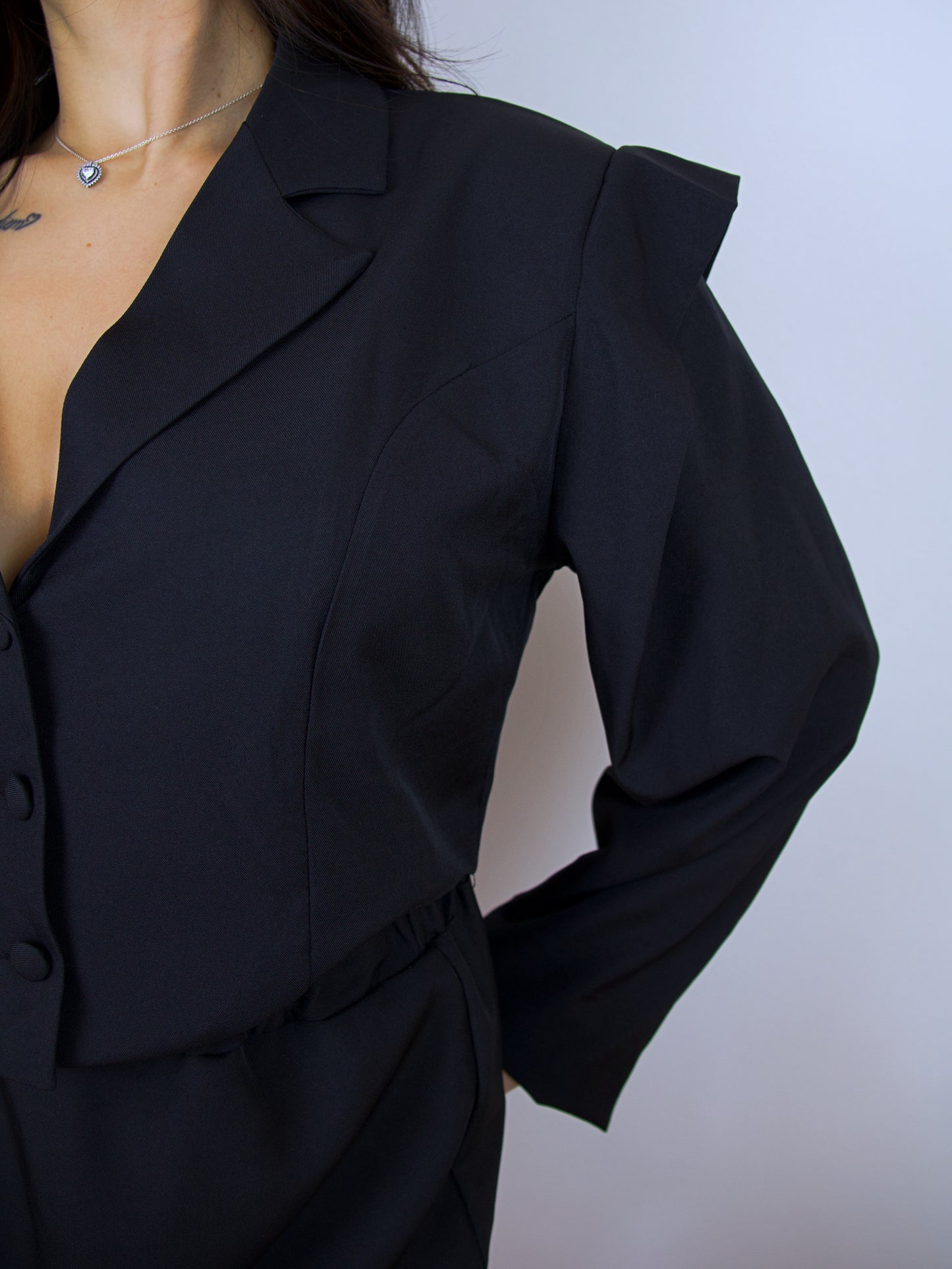 Tailleur Giacca e Short Nero