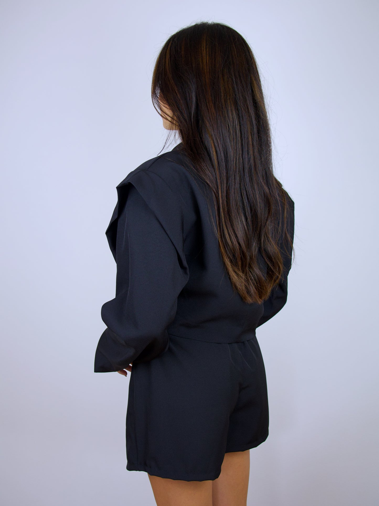 Tailleur Giacca e Short Nero