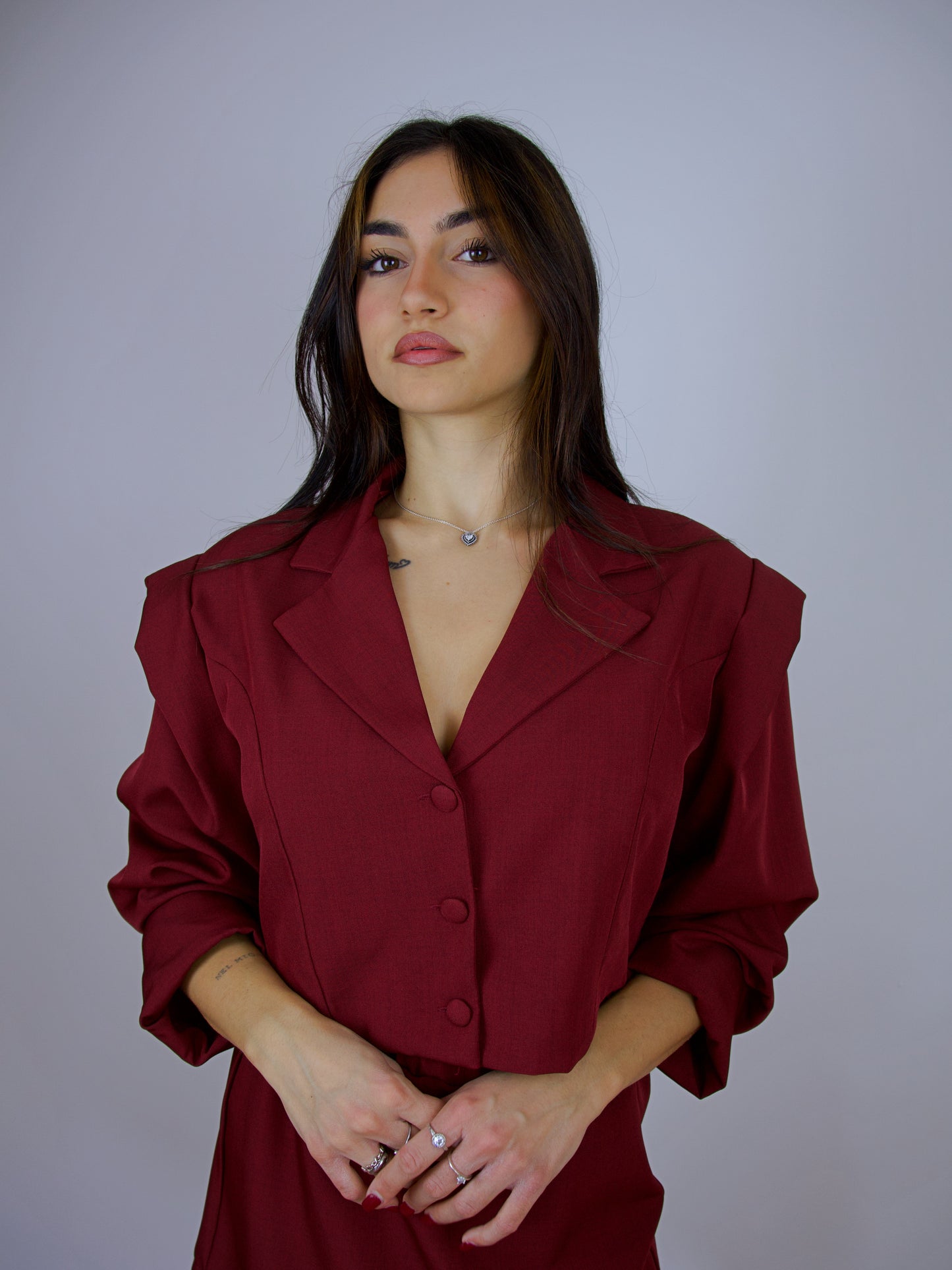 Tailleur Giacca e Short Bordeaux