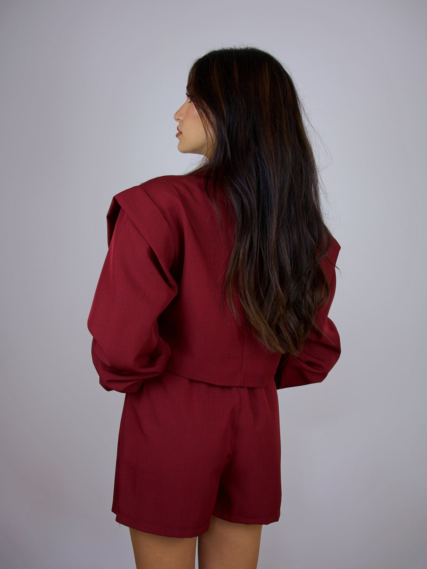 Tailleur Giacca e Short Bordeaux