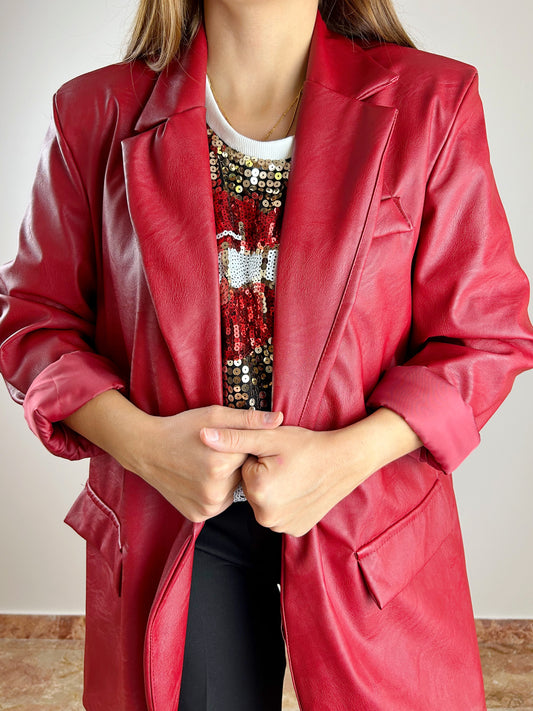 Blazer Ecopelle Red